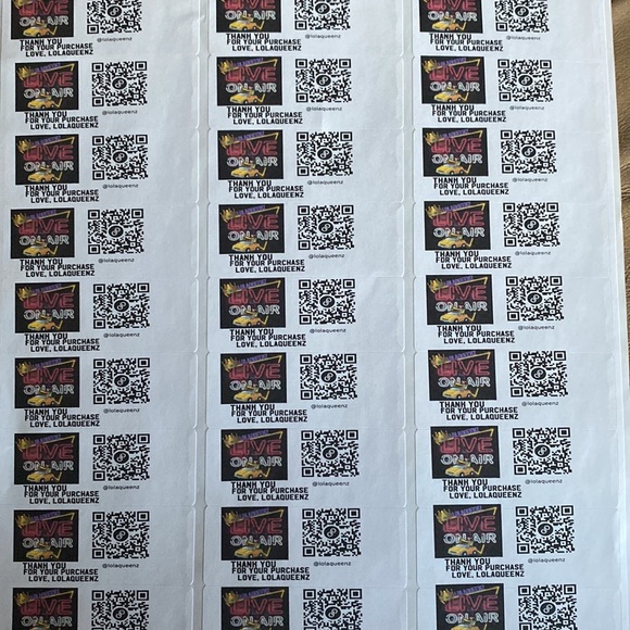 Custom Made Thank you stickers 1 sheet 30 pcs - Picture 5 of 10